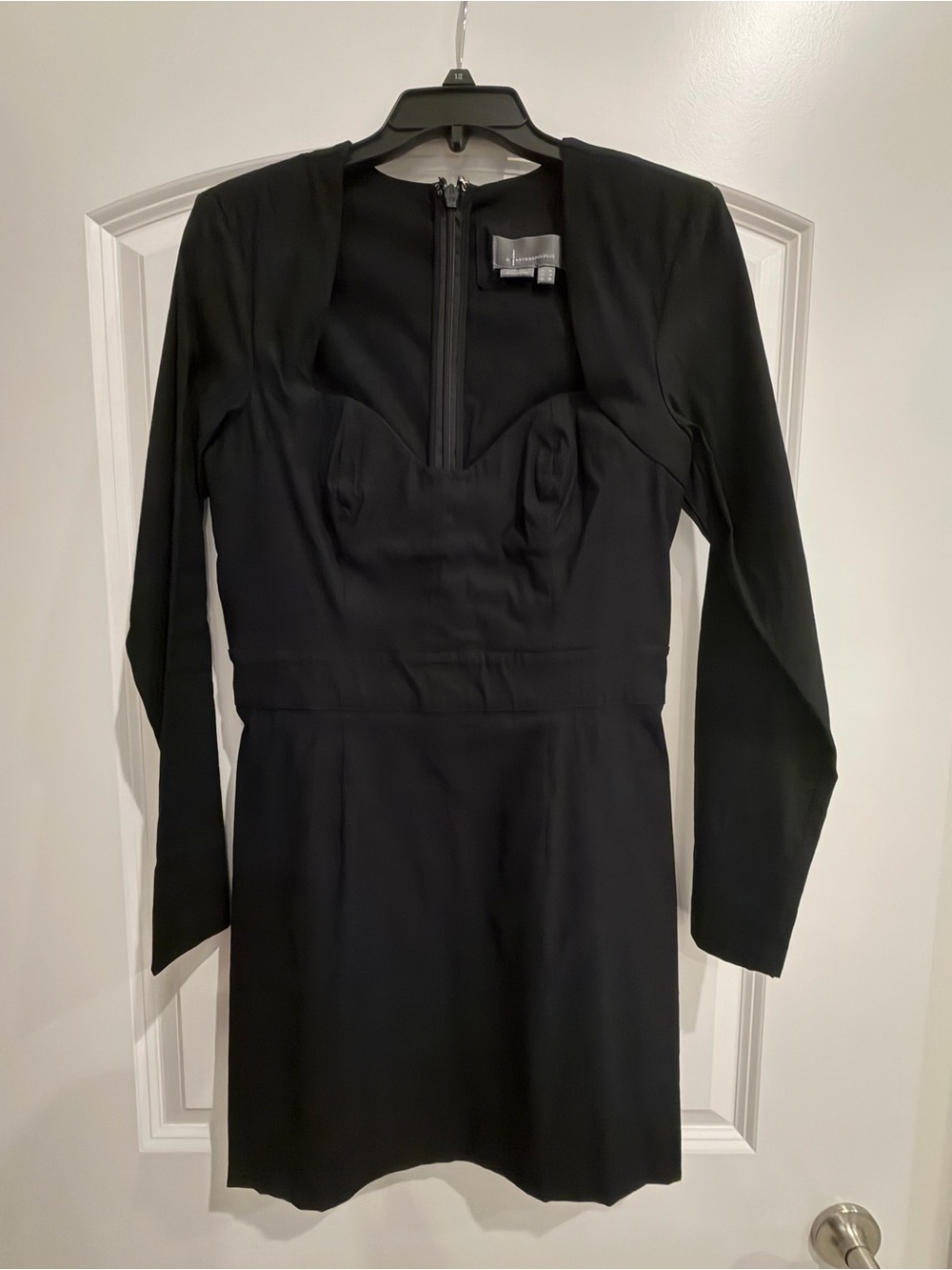 Anthropology Black Long-Sleeve Mini Dress — Sleek Women's Dress in size 6
